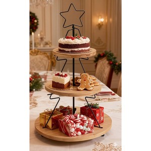 ชั้นวางเค้กทรงคริสต์มาส 3 ชั้น - Product Image 3