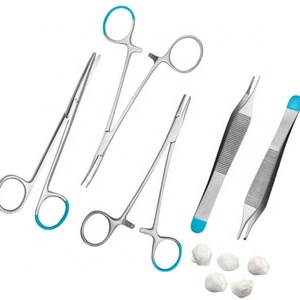 Kit d'instruments chirurgicaux en acier inoxydable avec pinces manuelles, forceps et outils de formation à la suture pour étudiants en médecine ZUOL. - Product Image 2