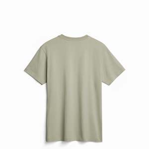 Camiseta de Algodón Personalizada OEM ODM al por Mayor, Cuello Redondo, Manga Corta, Unisex, Verde Salvia, Fabricación de Ropa en Blanco - Product Image 4
