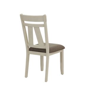 Set di 2 sedie da pranzo grigiastre e bianche con comodo sedile imbottito - Product Image 6