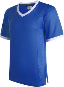 <b>Men's</b> <b>Orange</b> V-Neck Short Sleeve Sport Jersey Quick Dry Polyester Casual <b>Shirt</b> Summer Wear - Product Image 5