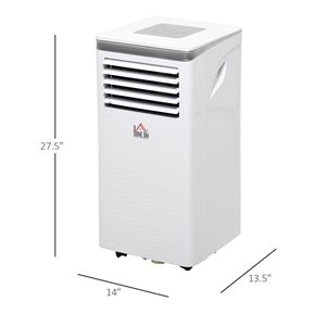 Condizionatore d'Aria Portatile Bianco da 7000 BTU con Telecomando, Timer 24 Ore e Funzione di Spegnimento Automatico per Camere, Case, Hotel - Tipo di Spina USA/UE/UK - Product Image 3