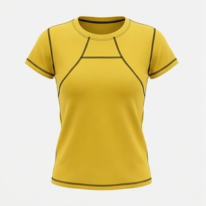 T-shirt pour femme respirant, décontracté, uni, taille adulte, quantité en gros, avec découpes, couleur personnalisable, vêtement tendance - Product Image 1