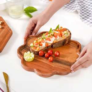 Bandeja de Servir de Madera Contemporánea Hecha a Mano con Múltiples Secciones para Aperitivos, Bocadillos, Postres y Decoración de Mesa - Product Image 1