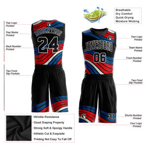 Servicio OEM/ODM, Uniforme de Baloncesto con Logotipo Personalizado, Suministro en Línea, Material Original Puro, Conjunto de Camiseta de Baloncesto - Product Image 2