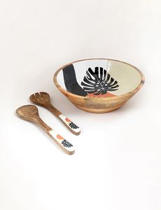 Tazón para Ensalada de Madera Esmaltada Ecológico Hecho a Mano, 8 Pulgadas de Diámetro, Vajilla Resistente para Fiestas, Uso Doméstico y en Restaurantes - Product Image 4