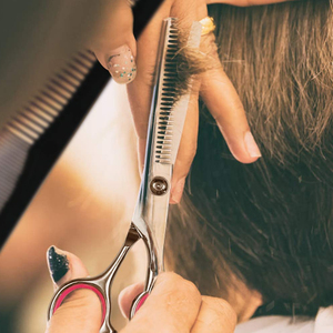 Ciseaux de barbier professionnels de haute précision, de qualité supérieure, pour droitiers, manche long, acier inoxydable 6CR13, lame tranchante - Product Image 5