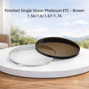 เลนส์สำเร็จรูป Single Vision FSV Stock Lens 1.74 รุ่น Photosun Blueblock สีน้ำตาล/เทา พร้อมเคลือบ Super Hydrophobic Coating และอื่นๆ - Product Image 1