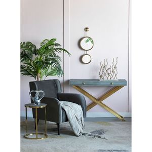 Specchio da Parete Contemporaneo Unico a 2 Cerchi 28,5 x 72,5 cm per Soggiorno, Camera da Letto e Ingresso - Product Image 2