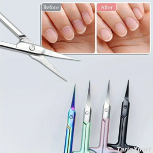 Ciseaux à cuticules professionnels en acier inoxydable, ciseaux de beauté, coupe-cuticules, outil de manucure, lame droite pour droitiers - Product Image 4