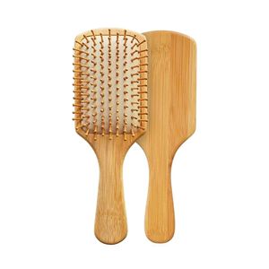Bamboo Paddle Hair <b>Brush</b> Wooden Hair Grooming <b>Brush</b> with Massage Pins Suitable for Salon Home Daily Hair Care - Product Image 3