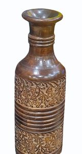 <b>Rustic</b> Sheesham Wood Flower Pot with Distressed Finish | Eco-Friendly Decor - Product Image 3