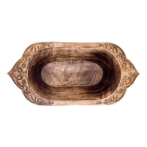 ชามไม้เป็นมิตรกับสิ่งแวดล้อมสำหรับเสิร์ฟและใช้ตกแต่งเหมาะสำหรับก๋วยเตี๋ยวข้าวซุปของหวานซอสผลไม้และที่เก็บอาหารในครัว - Product Image 1