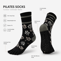 Chaussettes de Pilates pour femmes, antidérapantes, élastiques, respirantes, douces, pour Reformer, Yoga, Barre, entraînement, couleur personnalisée, marque privée