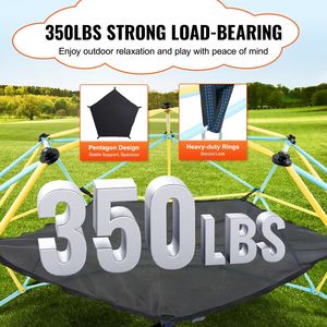 Amaca da 10 piedi per arrampicatore a cupola accessorio esterno struttura portante 350 libbre pentagono giungla palestra-amaca solo - Product Image 4