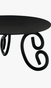 Premium Quality Black Metal Pillar <b>Candle</b> Stand Elegant Scroll Leg Iron Tray Centerpiece for <b>Wedding</b> Banquet and Holiday Decor - Product Image 3