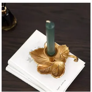 Support de bougie artisanal en acier inoxydable, écologique, décoration d'intérieur, design feuille d'or, thèmes de porte-bougies, Saint-Valentin Zahid - Product Image 4