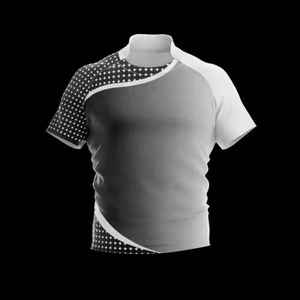 Vêtements de sport personnalisés de qualité supérieure, 100% polyester, manches courtes, séchage rapide, maillots de rugby - Product Image 4