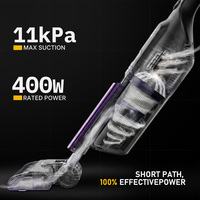 Aspirateur vertical filaire à forte aspiration, 400W, filtration cyclonique double, pour le nettoyage des tapis, des sols en bois dur et des fentes.