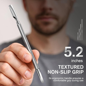 Herramienta de Manicura Personalizada, Instrumento de Cuidado de Uñas de Doble Cara, Empujador de Cutículas Profesional de Acero Inoxidable de Precisión - Product Image 5