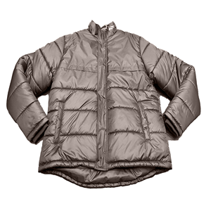 Veste matelassée pour homme, couleur unie, fermeture éclair, coupe-vent, rembourrage épais en polyester, manteau d'hiver décontracté, col montant, manches classiques - Product Image 1