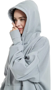 Sudadera con Capucha Impermeable 100% Algodón, Sudadera de Moda para Mujer, Diseño Holgado para Invierno - Product Image 5