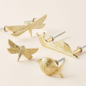 Gold Leaf Design Metal <b>Door</b> Handle Elegant <b>Decorative</b> Hardware Luxury Style for Main <b>Doors</b> Cabinets Wardrobes and Furniture - Product Image 6