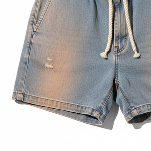 Custom Logo Men Summer Shorts Casual Cotton Linen Beach Shorts Elastic Waist Loose Fit Outdoor Cargo Shorts Plus Size 5XL - Product Image 3