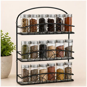 Rust Resistant Finish for Bathroom <b>Towel</b> and toiletries Organizer Minimalist <b>Standing</b> Type Three Tier Metal Storage Rack - Product Image 5