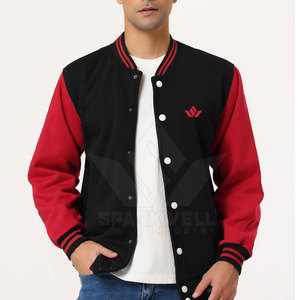 Chaqueta Letterman de Invierno para Hombre, Estilo Minimalista con Logotipo Frontal, Aspecto Casual, Tela Suave para Moda Urbana y Uso Diario - Product Image 2