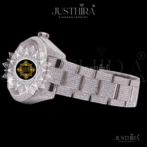 Montre-bracelet de mode en quartz avec diamant Moissanite, design personnalisé, bracelet en acier inoxydable, mouvement OEM, marque de montre-bracelet la plus vendue - Product Image 2