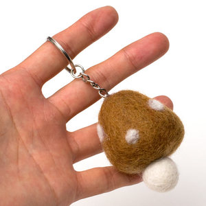 Brown Felt Plush <b>Key</b> Ring Stylish <b>Key</b> <b>Chain</b> for Easy <b>Key</b> Organization - Product Image 1