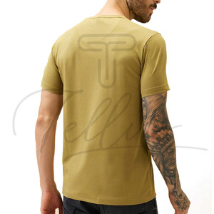 Camiseta de Hombre de Diseño Personalizado de Alta Calidad, Camiseta Más Vendida para Hombre, Camisetas de Hombre de Color Sólido para Corte Regular, Venta en Línea - Product Image 5