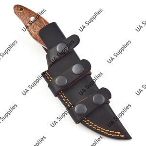 Couteau Skinner EDC de camping en plein air sur mesure en acier inoxydable à pointe tombante, manche en bois de rose, tranchant comme un rasoir, qualité industrielle, avec étui, faibles MOQ - Product Image 6