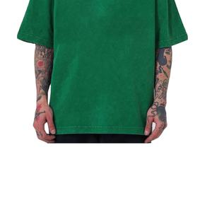 T-shirts pour hommes grande taille en coton 100% style vintage, tricotés, anti-plis, délavés à l'acide, effet usé, streetwear - Product Image 4