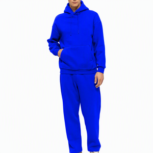Conjunto Deportivo con Capucha para Hombre, 100% Algodón, Corte Regular, Color Sólido, Sudadera y Pantalones Largos Casuales para Otoño - Product Image 5