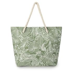 Sac fourre-tout en toile de coton biologique Sac à provisions imprimé en gros de conception personnalisée Sac de plage écologique et réutilisable Conception de bûches - Product Image 1