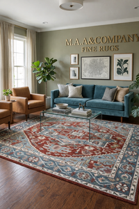 Tapis Oushak fait main - Style turc traditionnel, tapis floral vintage - Product Image 2