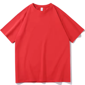 T-shirt à manches courtes pour homme, col rond, coupe classique, couleur unie, style décontracté, 100% coton jersey tricoté - Product Image 4