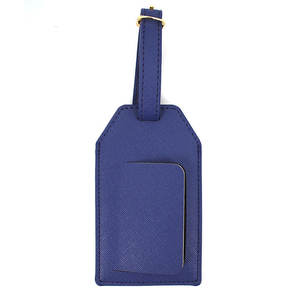 Étiquette de bagage personnalisée en cuir Crazy Horse, étiquette de voyage en cuir véritable pour carte d'embarquement - Product Image 1