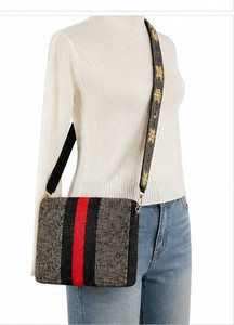 Elegant Beaded Cross-Body Bag Women Striped Red Black Fashion Party Handbag <b>Square</b> Shape Single Strap - Product Image 6