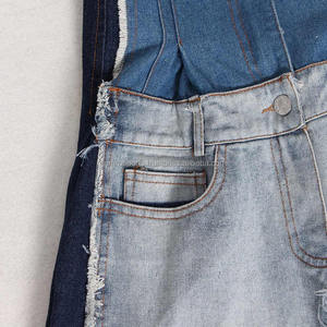 Jeans décontractés à coupe ample en denim effiloché, à jambes larges, à taille haute, jeans bleu baggy pour femmes, pantalons streetwear urbains à coupe droite - Product Image 3