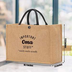Multi Functional Jute Picnic Tote <b>Bag</b> for Grocery Beach Travel and Picnic - Product Image 6