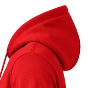 Sudadera Clásica Roja con Capucha, Sudadera Informal de Manga Larga con Capucha con Cordón Ajustable y Bolsillo Frontal Tipo Canguro - Product Image 4