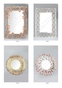 Miroir mural moderne couleur argent et or, design Art Déco cœur et feuille, fait main, éco-responsable, éclairage, pour villa, hôtel, maison, à suspendre - Product Image 4