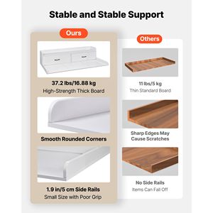 2 Drawers and 2 Hooks Countertop <b>Washer</b> Dryer Topper 54 X 27.5 in Wooden Laundry Machine Top with Shelf Drying Racks - Product Image 6