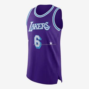 High Quality Sublimation Printing Custom Number Customized Team Basketball Shirt Sleeveless Crew <b>Neck</b> Laker Basketball Jersey - Product Image 1