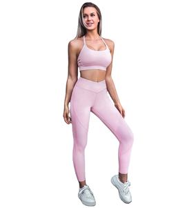 Conjunto de Yoga Flexible de Talla Grande para Mujer, Dos Piezas, Sin Costuras, Acanalado, Leggings de Cintura Alta, Sujetador Deportivo de Secado Rápido, Elástico en Cuatro Direcciones - Product Image 4