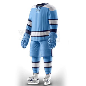 Best Manufacturer Supplier's Custom Logo 100% Polyester Breathable Ice Hockey Uniform Sets OEM Service Team <b>Name</b> Custom - Product Image 1