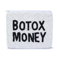 Dompet Koin Bordir Manik-Manik Buatan Tangan dengan Ritsleting, Dompet Fashion Unisex Desain Warna-Warni Ukuran Kustom Kualitas Tinggi
